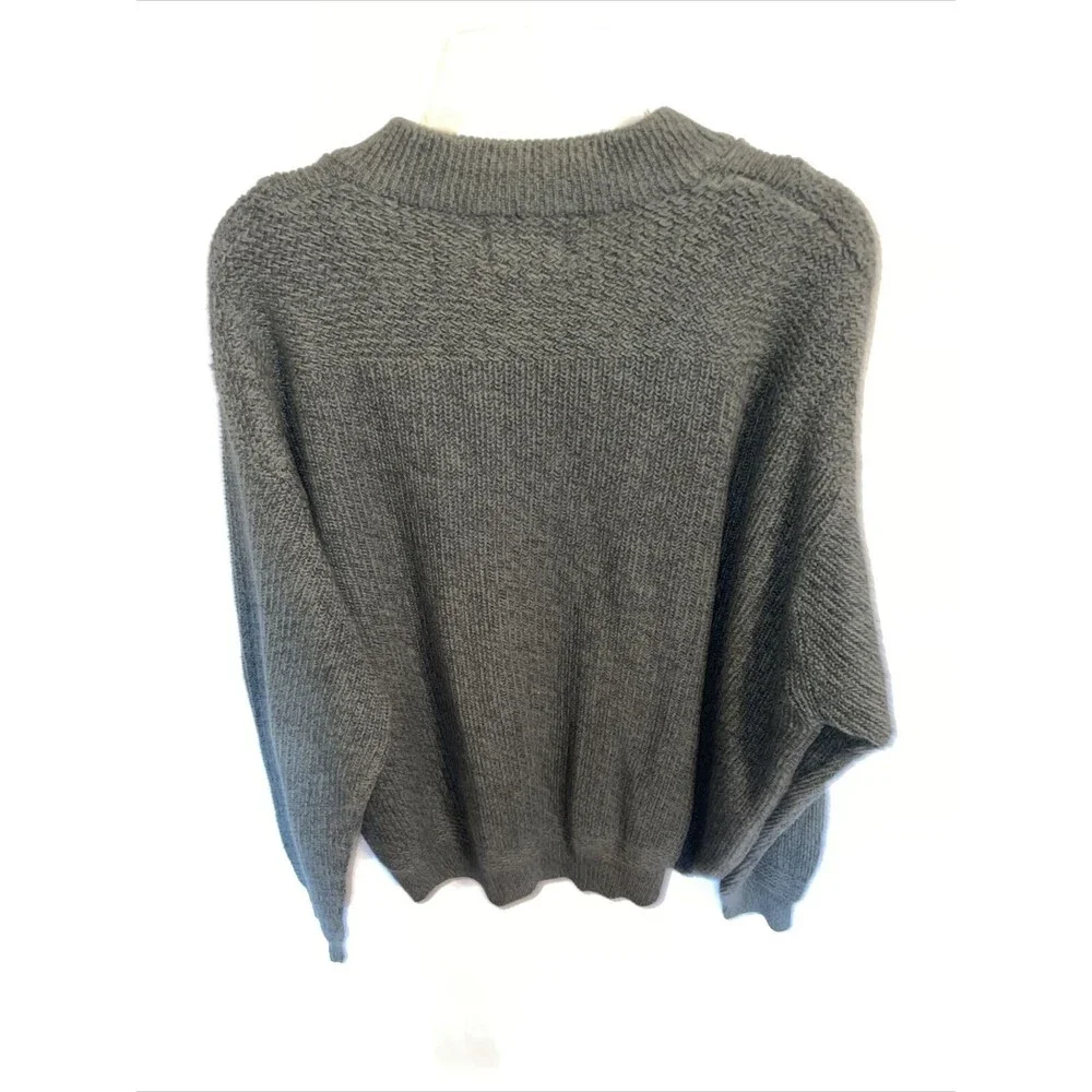 Cabela’s Mens Knit Sweater Size XL Green Dolman Sleeve Button Collar Comfort